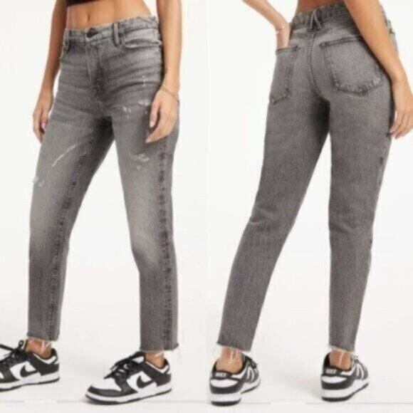 Good American Size 14/32 The Weekender Aft Jeans Denim - Picture 9 of 9